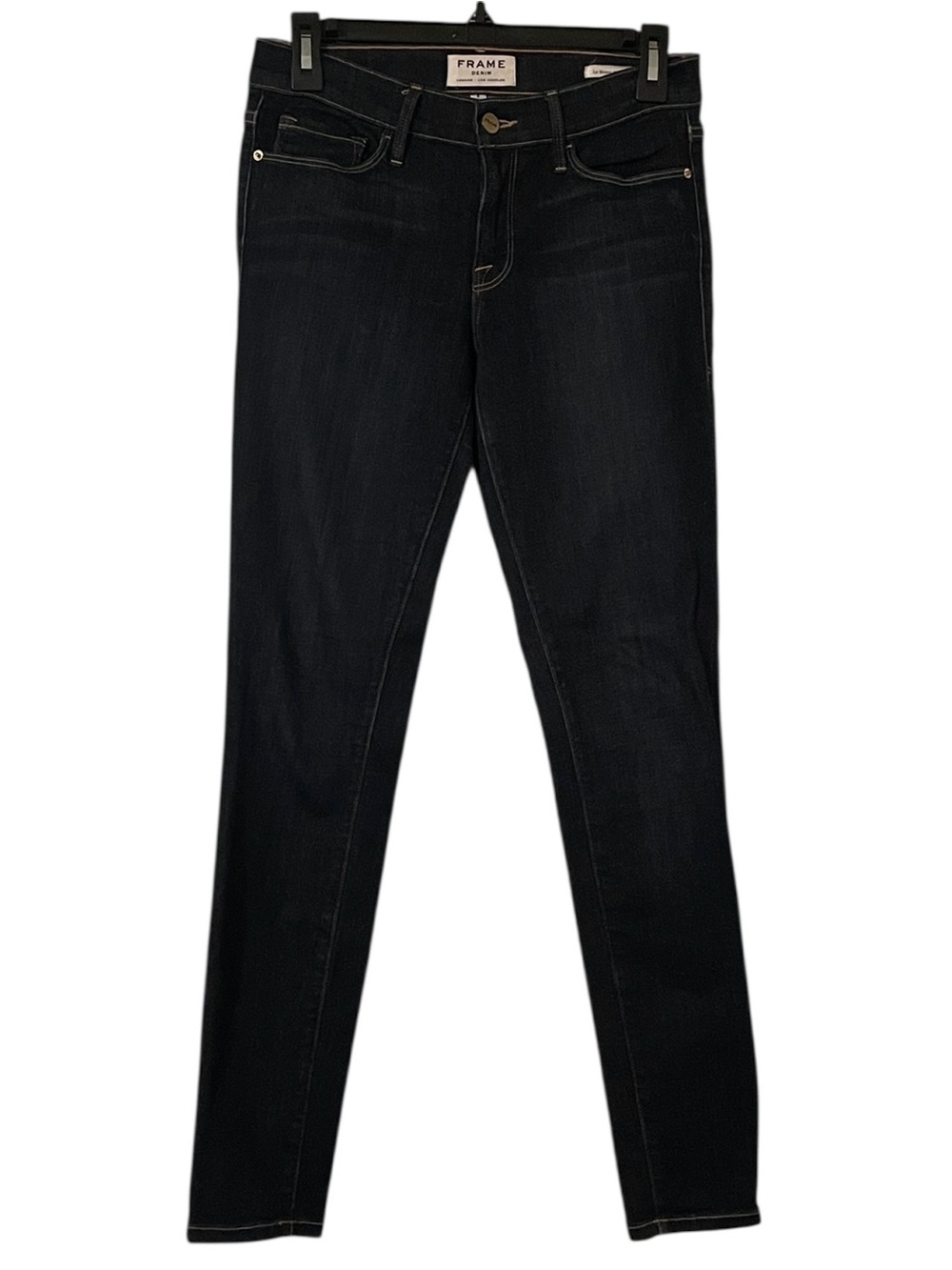 Frame Women's Navy Blue Le Skinny de Jeanne Ankle Crop Skinny Jeans Size 27